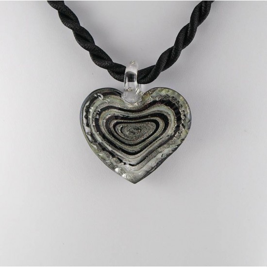 Murano style heart pendant