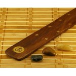 Wooden incense holder (OM pattern)