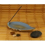 Shoyeido Leaf Azur incense holder