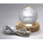 GLASS CRYSTAL BALL ENGRAVED WITH TREE OF LIFE