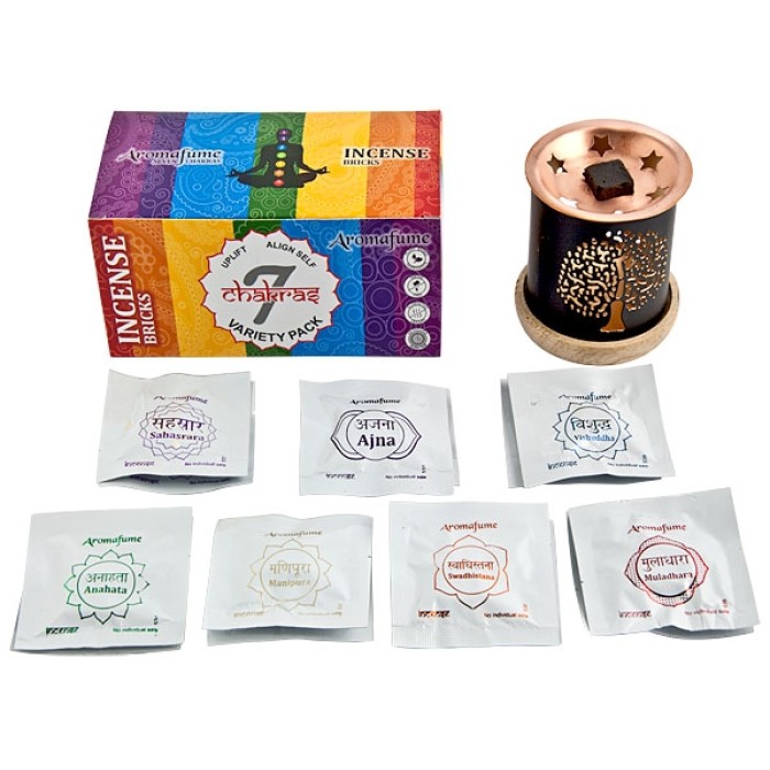 7 chakra incense bricks set Aromafume