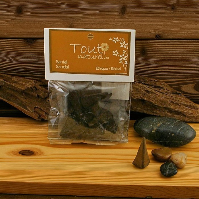Cône d'encens Tout Naturel au Santal