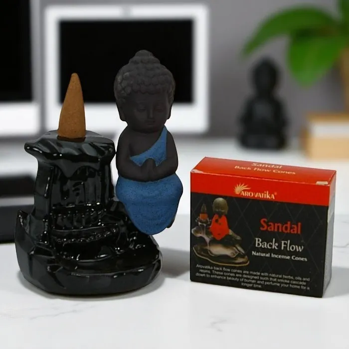Arovatika backflow incense cones Sandal