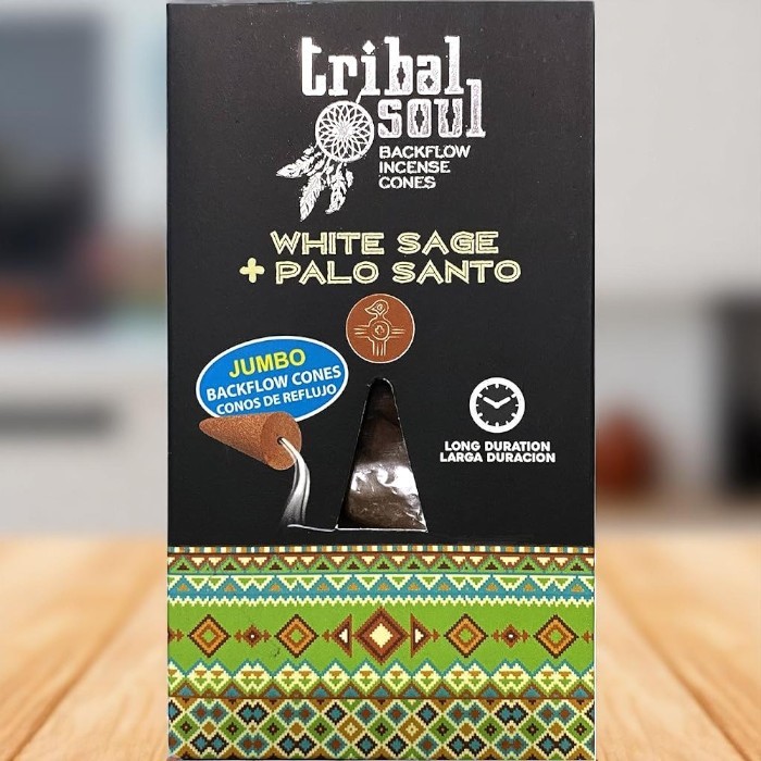 Cônes à reflux Tribal Soul à la sauge blanche et Palo Santo pour brûleur backflow