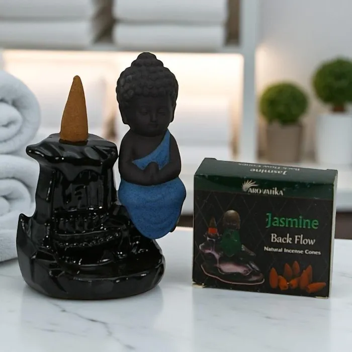 Arovatika backflow incense cones  jasmine