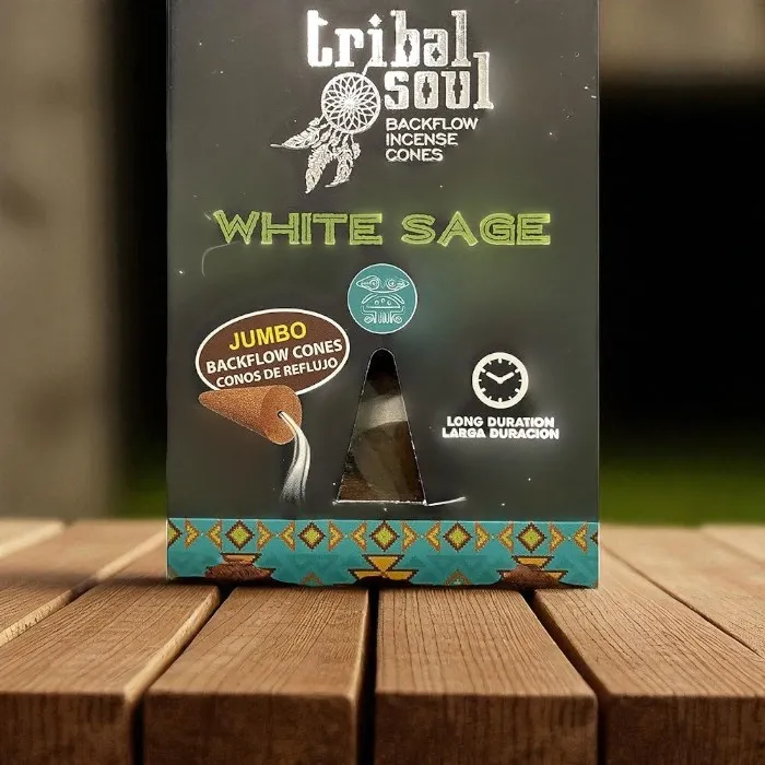 Tribal Soul  White Sage backflow incense cones  