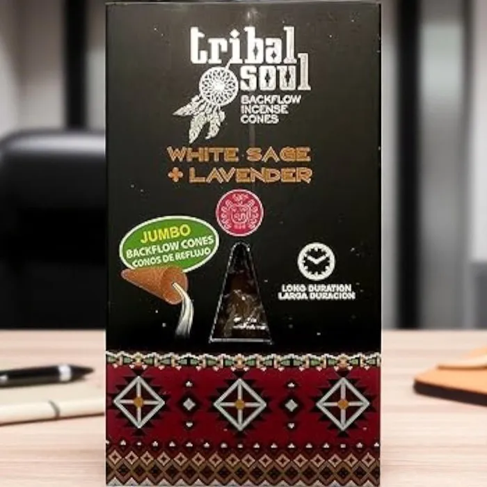 Tribal Soul  White Sage & Lavender backflow incense cones  