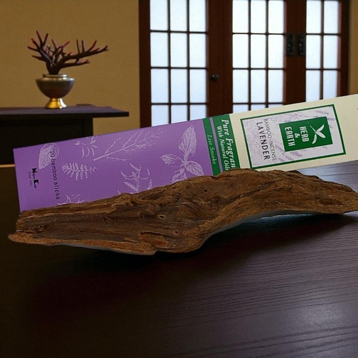 Encens Japonais Herb & Earth à la lavande (moins de fumée)