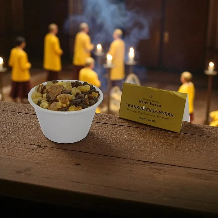 Frankincense and myrrh resin