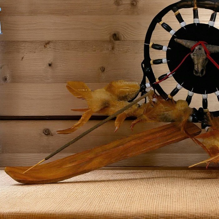 Natural wood incense Holder