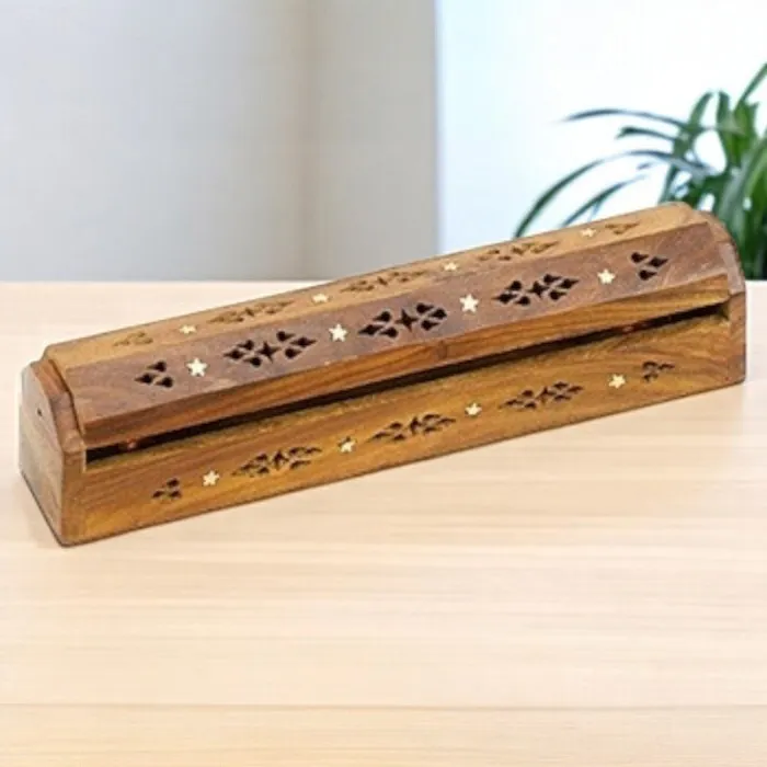 Coffin wood incense holder