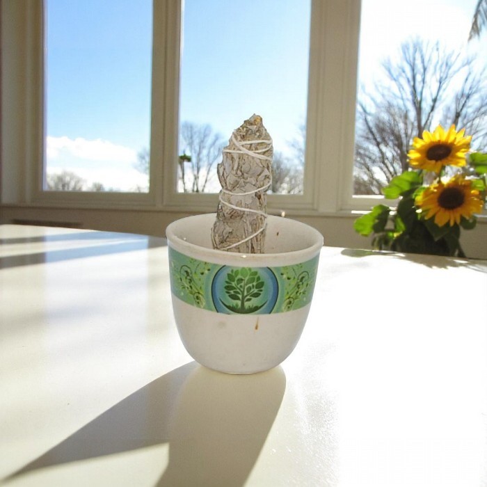 Ceramic smudge pot (Tree of life)