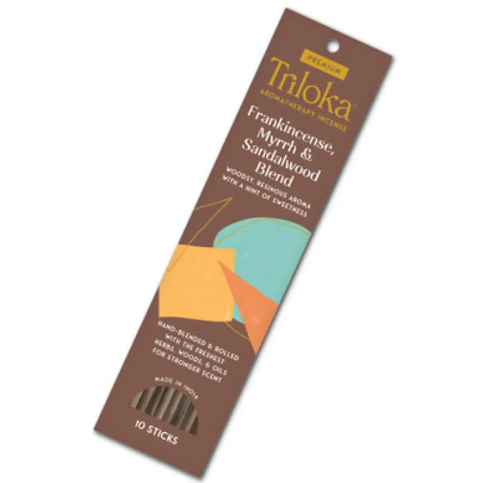 Triloka Premium frankincense, myrrhe and sandalwood incense